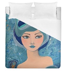 Blue Girl Duvet Cover (queen Size) by CKArtCreations