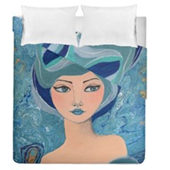 Blue Girl Duvet Cover Double Side (queen Size) by CKArtCreations