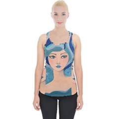 Blue Girl Piece Up Tank Top by CKArtCreations