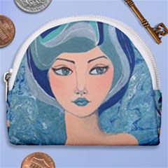 Blue Girl Horseshoe Style Canvas Pouch by CKArtCreations