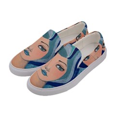 Blue Girl Women s Canvas Slip Ons by CKArtCreations