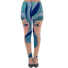 Blue Girl Lightweight Velour Leggings by CKArtCreations