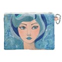 Blue Girl Canvas Cosmetic Bag (XL) View2