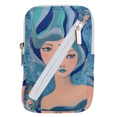 Blue Girl Belt Pouch Bag (large) by CKArtCreations