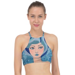 Blue Girl Racer Front Bikini Top by CKArtCreations