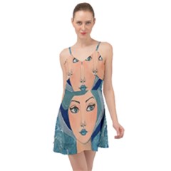 Blue Girl Summer Time Chiffon Dress by CKArtCreations