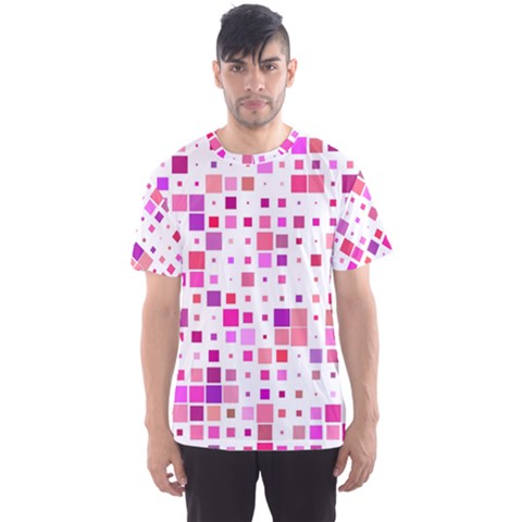 Background Square Pattern Colorful Men s Sports Mesh Tee by Simbadda