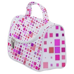 Background Square Pattern Colorful Satchel Handbag