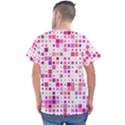 Background Square Pattern Colorful Men s V-Neck Scrub Top View2