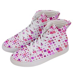 Background Square Pattern Colorful Women s Hi-top Skate Sneakers by Simbadda