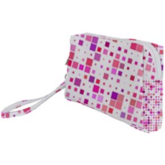 Background Square Pattern Colorful Wristlet Pouch Bag (small)