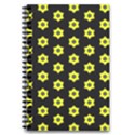 Pattern Yellow Stars Black Background 5.5  x 8.5  Notebook View3