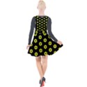 Pattern Yellow Stars Black Background Plunge Pinafore Velour Dress View2