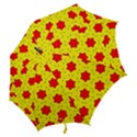 Pattern Red Star Texture Star Hook Handle Umbrellas (Medium) View2