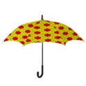 Pattern Red Star Texture Star Hook Handle Umbrellas (Medium) View3