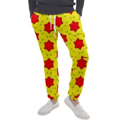 Pattern Red Star Texture Star Men s Jogger Sweatpants by Simbadda