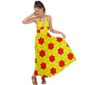 Pattern Red Star Texture Star Backless Maxi Beach Dress View1