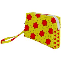 Pattern Red Star Texture Star Wristlet Pouch Bag (small)