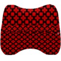 Pattern Red Black Texture Cross Velour Head Support Cushion View2