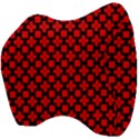 Pattern Red Black Texture Cross Velour Head Support Cushion View4