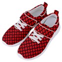 Pattern Red Black Texture Cross Women s Velcro Strap Shoes View2