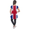 UK Flag Cap Sleeve High Low Top View2