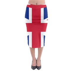 Uk Flag Midi Pencil Skirt by FlagGallery