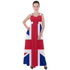 Uk Flag Empire Waist Velour Maxi Dress by FlagGallery