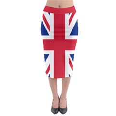 Uk Flag Union Jack Midi Pencil Skirt by FlagGallery