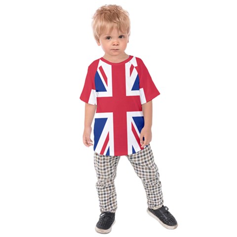 Uk Flag Union Jack Kids  Raglan Tee by FlagGallery