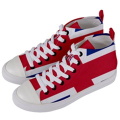 Uk Flag Union Jack Women s Mid-top Canvas Sneakers by FlagGallery