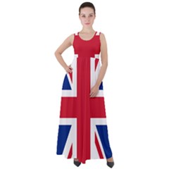 Uk Flag Union Jack Empire Waist Velour Maxi Dress by FlagGallery