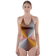 Abstract Easy Shining Cut-out One Piece Swimsuit by Bajindul