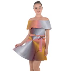 Abstract Easy Shining Off Shoulder Velour Dress