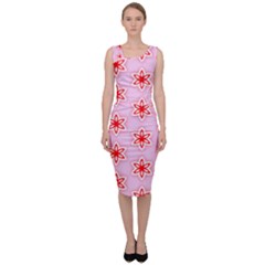 Pattern Texture Sleeveless Pencil Dress by Mariart