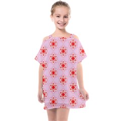 Pattern Texture Kids  One Piece Chiffon Dress