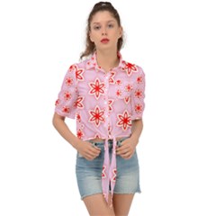 Pattern Texture Tie Front Shirt  by Mariart