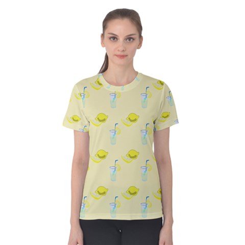 Lemonade Polkadots Women s Cotton Tee by bloomingvinedesign