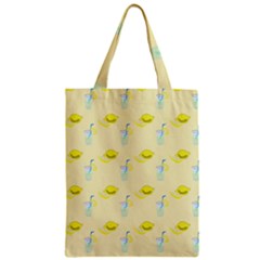 Lemonade Polkadots Zipper Classic Tote Bag by bloomingvinedesign