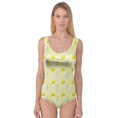 Lemonade Polkadots Princess Tank Leotard  by bloomingvinedesign