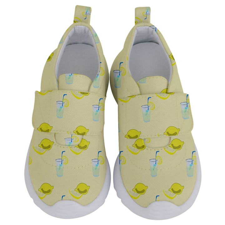 Lemonade Polkadots Kids  Velcro No Lace Shoes