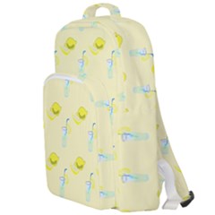 Lemonade Polkadots Double Compartment Backpack by bloomingvinedesign