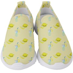 Lemonade Polkadots Kids  Slip On Sneakers by bloomingvinedesign