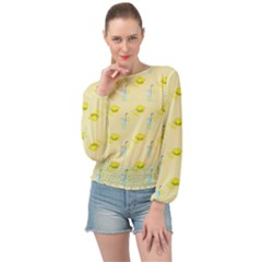 Lemonade Polkadots Banded Bottom Chiffon Top