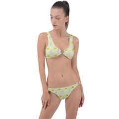 Lemonade Polkadots Ring Detail Crop Bikini Set