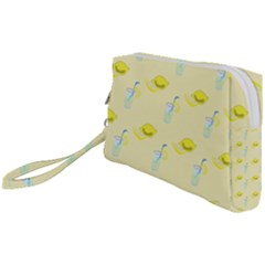 Lemonade Polkadots Wristlet Pouch Bag (small)