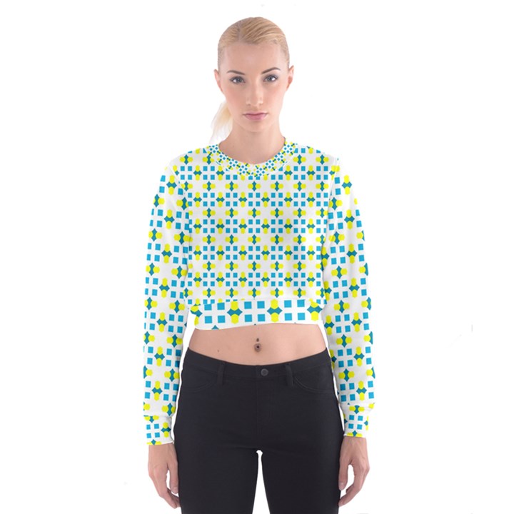 Pattern Texture Seamless Cropped Sweatshirt