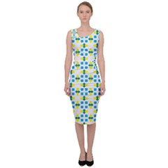 Pattern Texture Seamless Sleeveless Pencil Dress by Simbadda