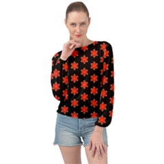 Flower Pattern Pattern Texture Banded Bottom Chiffon Top