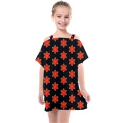 Flower Pattern Pattern Texture Kids  One Piece Chiffon Dress